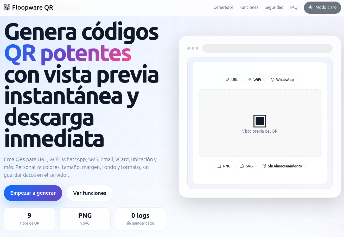 Imagen de Generador de códigos QR gratis, sin registro y listo en segundos